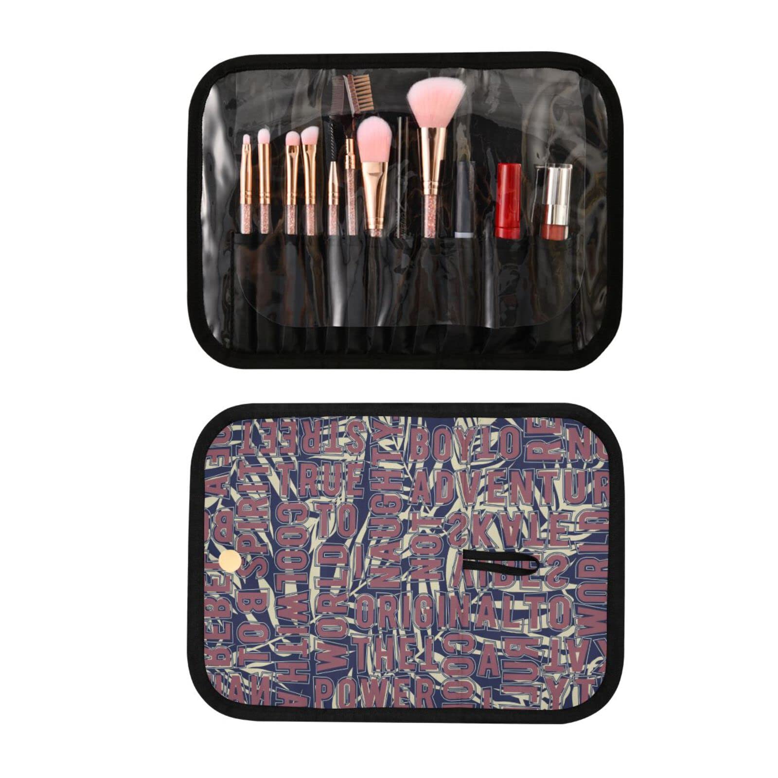 Susiyo 3-Piece Alphabet Letters Palm Leaf Toiletry Bag Set - Portable Travel Cosmetic Case & Makeup Brush Organizer for Women & Girls | Perfect for Vacation, Gym, Beach Trips & Daily Essentials Storage