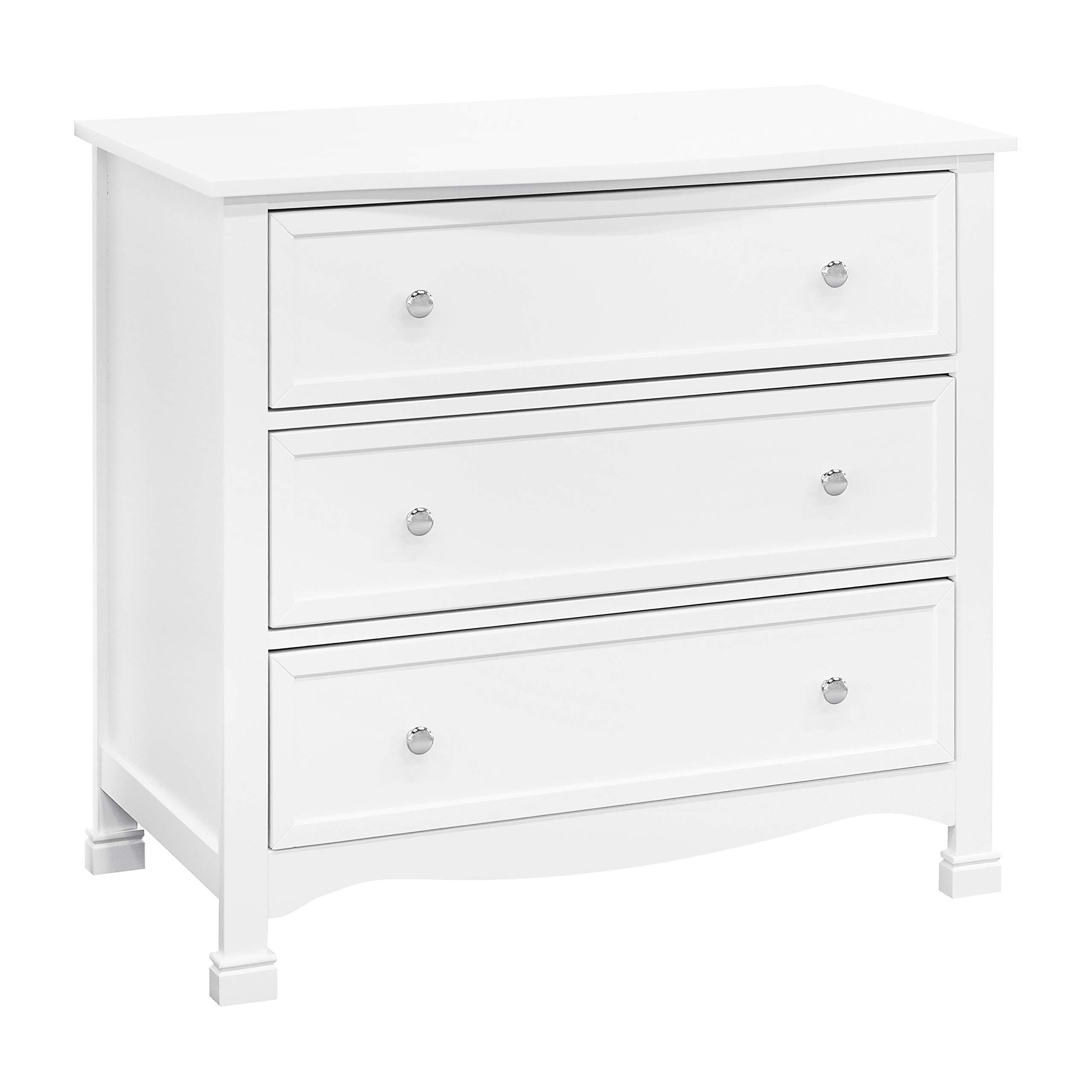 DaVinci Kalani 3-Drawer White Dresser - Modern Nursery & Kids Room Storage Furniture for Bedroom Organization