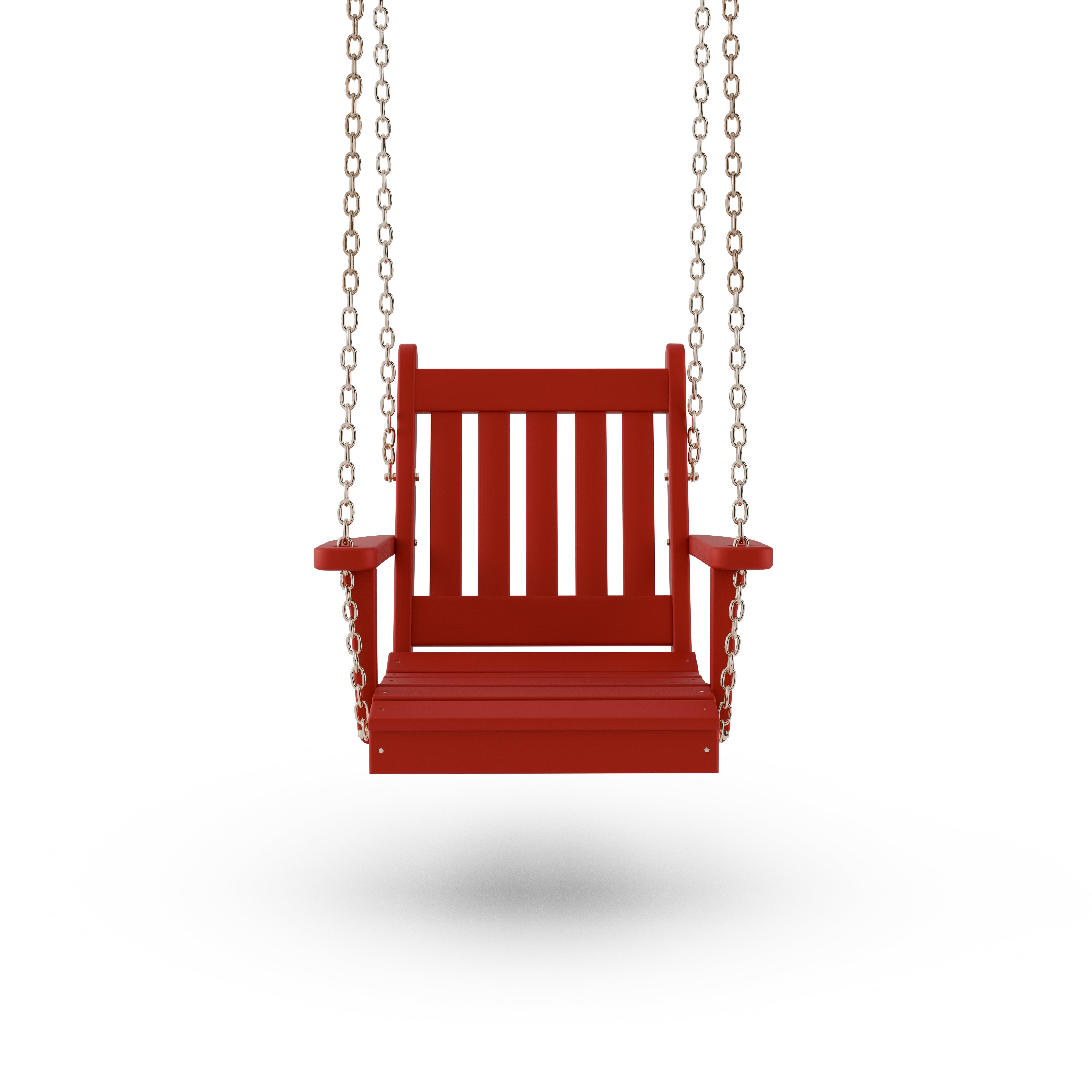 Keystone Amish Co. Franklin Swing Chair - Outdoor Patio Hanging Chair with Comfortable Cushion, Red - Perfect for Garden, Porch, and Backyard Relaxation