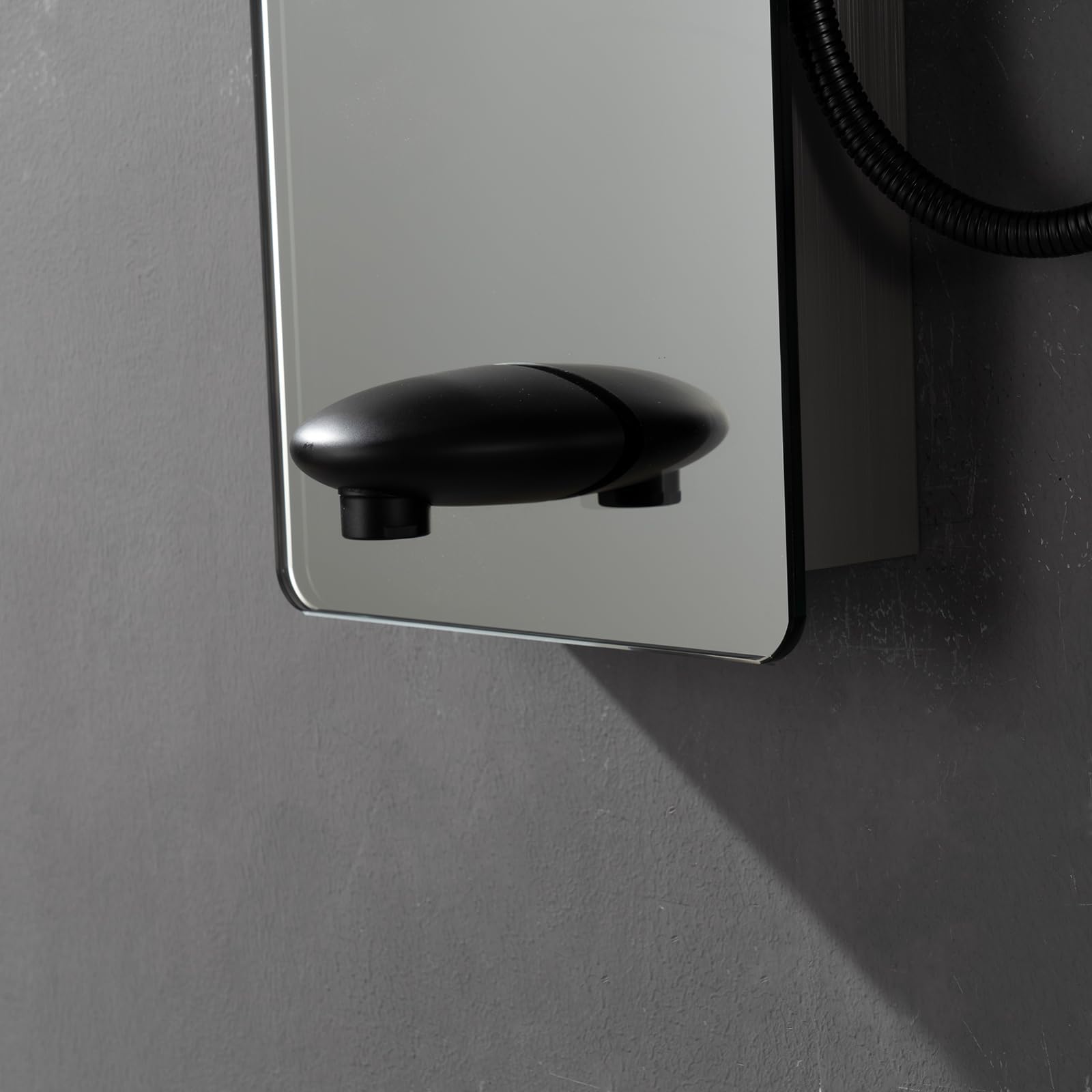 Premium 2-in-1 Shower Panel System with Rainfall Shower Head, Adjustable Handheld Spray & Body Jets - Brushed Stainless Steel & Glass Design for Modern Bathrooms | Perfect for Spa-Like Experience & Luxury Home Renovation