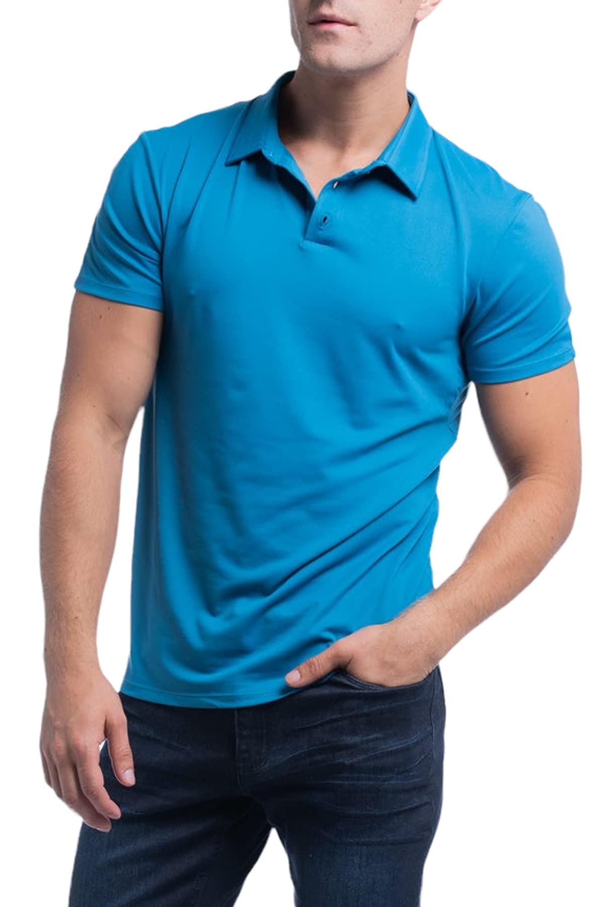 Barbell Apparel Havok Polo - Performance Athletic Fit Men's Shirt - Moisture Wicking & Stretch Fabric for Gym, Workouts & Casual Wear