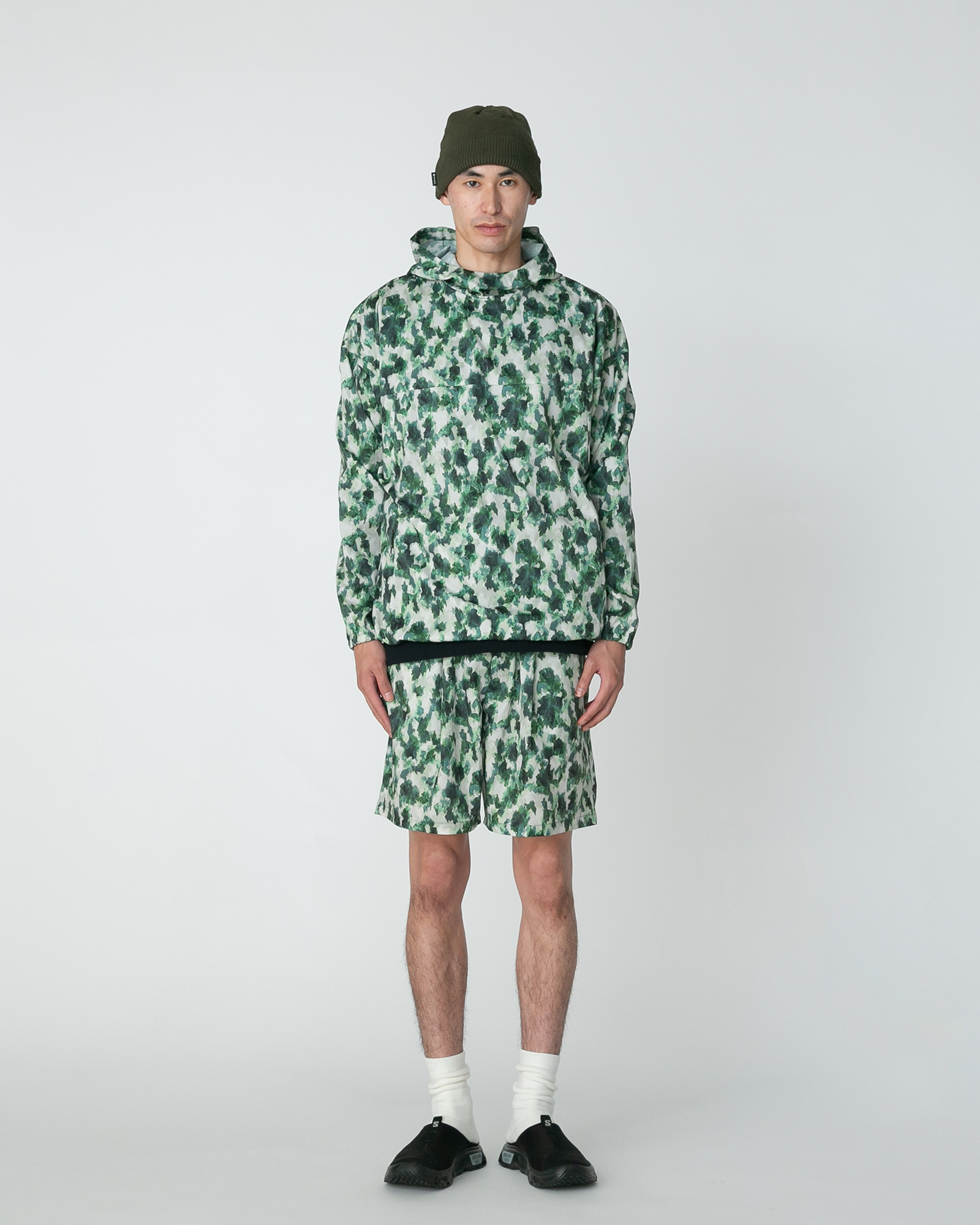 Printed Breathable Quick Dry Anorak Jacket - Lightweight Water-Resistant Windbreaker for Hiking, Running & Outdoor Activities