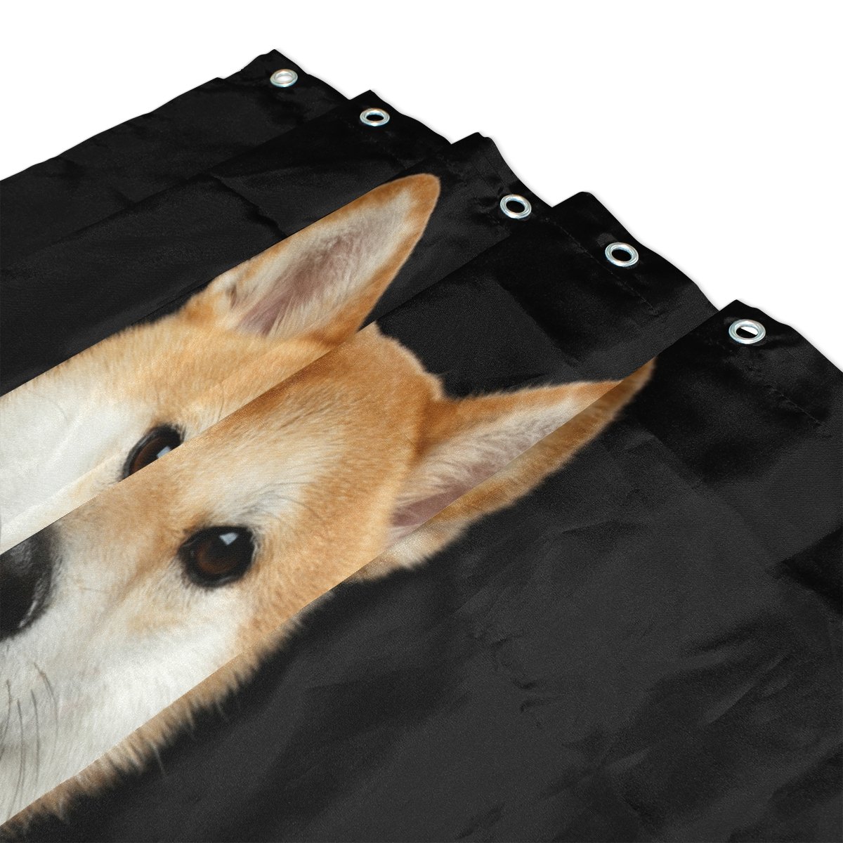 ALAZA Cute Shiba Inu Dog Shower Curtain - 72x72 Inch Waterproof Polyester Bathroom Decor with Hooks - Perfect for Pet Lovers' Bathroom & Japanese-Themed Home Decor