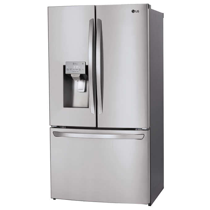 LG 26 cu. ft. Stainless Steel French Door Refrigerator with Smudge-Resistant Finish - 36 Inch Counter-Depth Smart Fridge (Model LFXS26973S) - Perfect for Modern Kitchens & Open-Concept Homes
