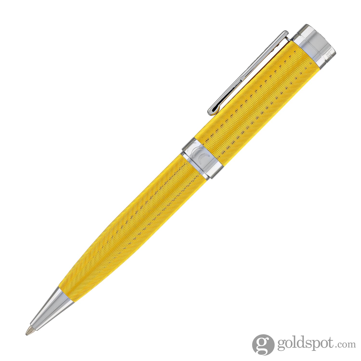 Conklin Herringbone Signature Ballpoint Pen - Yellow - Premium Writing Instrument for Office, Business & Gifts