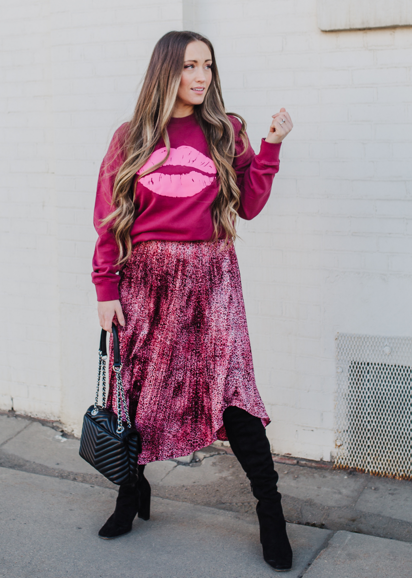 Stylish Gina Pleated Skirt for Women | Flowy A-Line Midi Skirt with Elastic Waist | Perfect for Office, Date Night & Casual Outfits