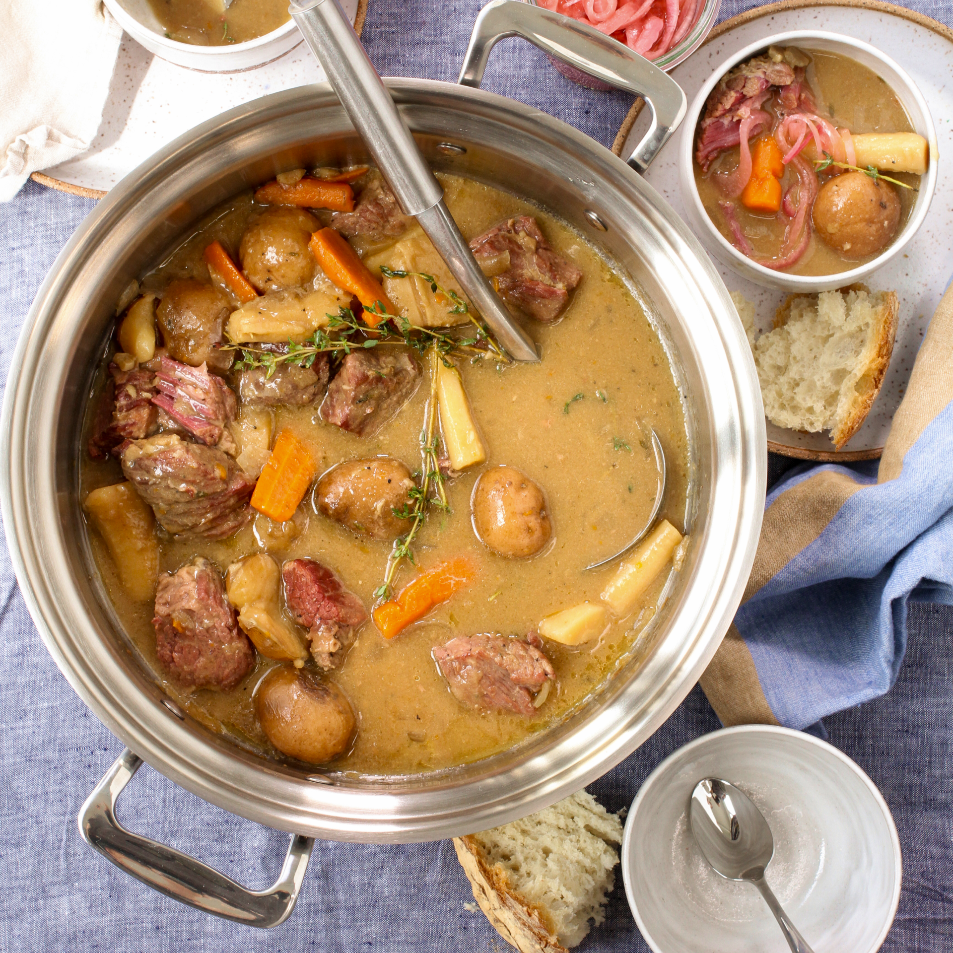 6 Quart Slow Cooker Stockpot - Stainless Steel Cooking Pot Without Base for Soups, Stews & Meal Prep - Perfect for Home Kitchens & Camping Trips