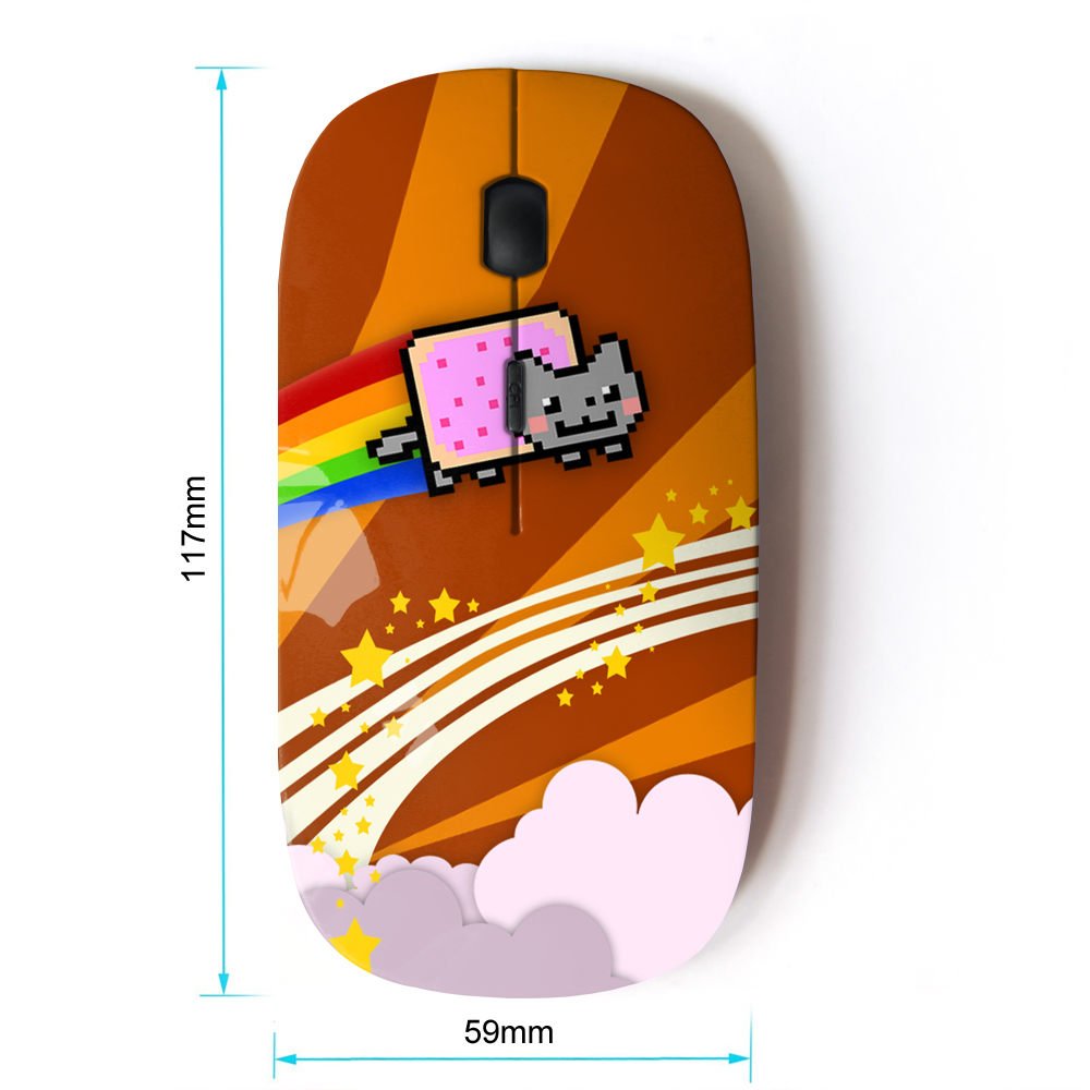 2.4G Wireless Optical Mouse with RGB Lighting - Ergonomic Gaming Mouse for PC, Laptop, Mac - Perfect for Gaming, Office Work, and Creative Design