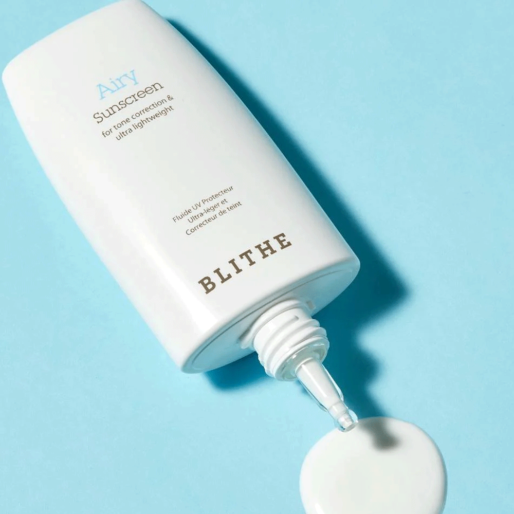 BLITHE Airy Sunscreen SPF 50+ PA+++ 50ml - Lightweight Non-Greasy Face Sunblock for Daily UV Protection - Perfect for Outdoor Activities & Beach Days