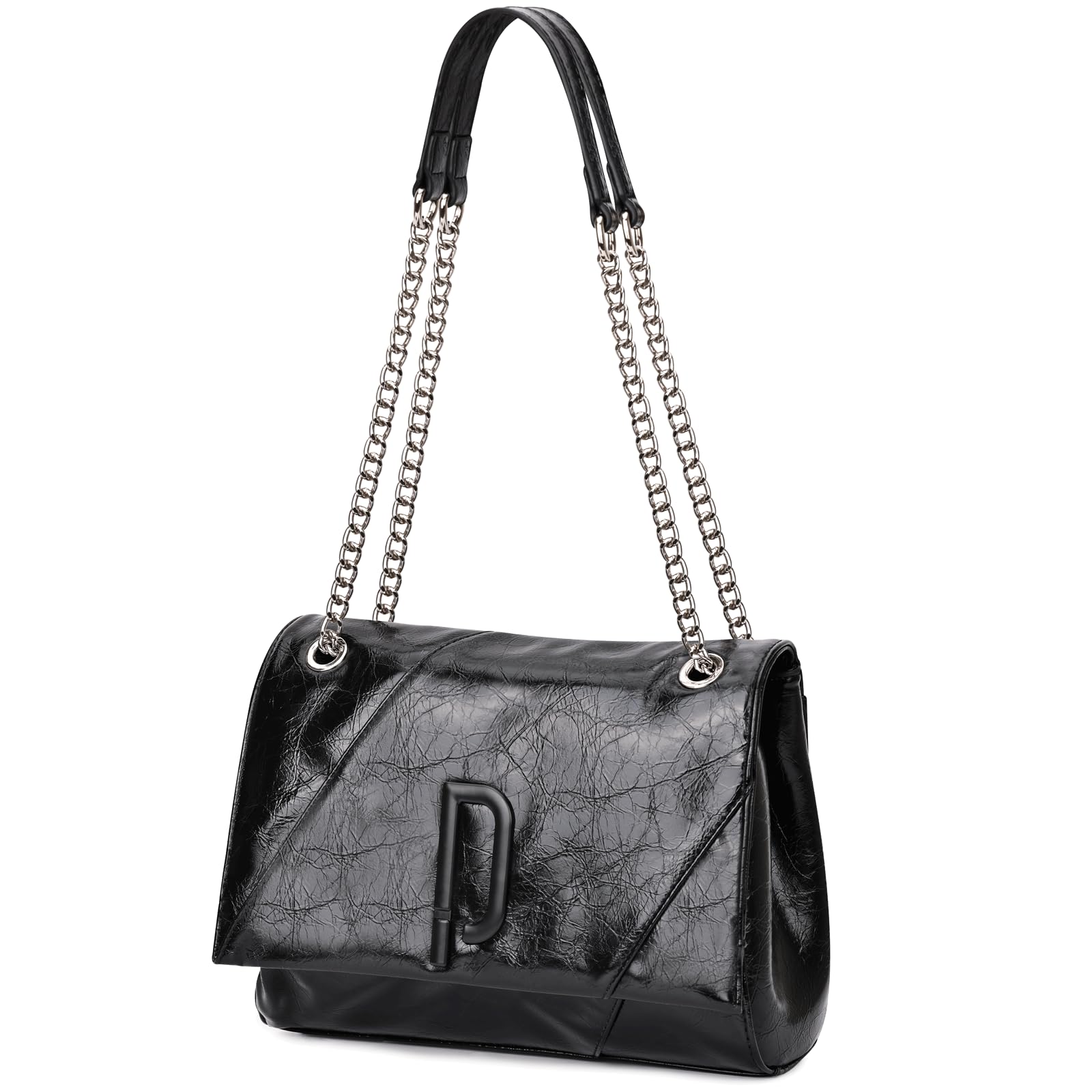 Stylish Women's PU Leather Chain Shoulder Bag - Fashionable Tote Hobo Purse for Daily Use, Work & Travel Accessories