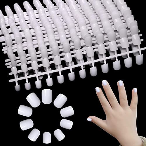 COSLUXE 240PCS Acrylic Press On Nails - Soft Gel Fake Nails Full Cover Tips for DIY Nail Art & Salon Practice (Natural Style) | Perfect for Parties, Weddings & Daily Wear