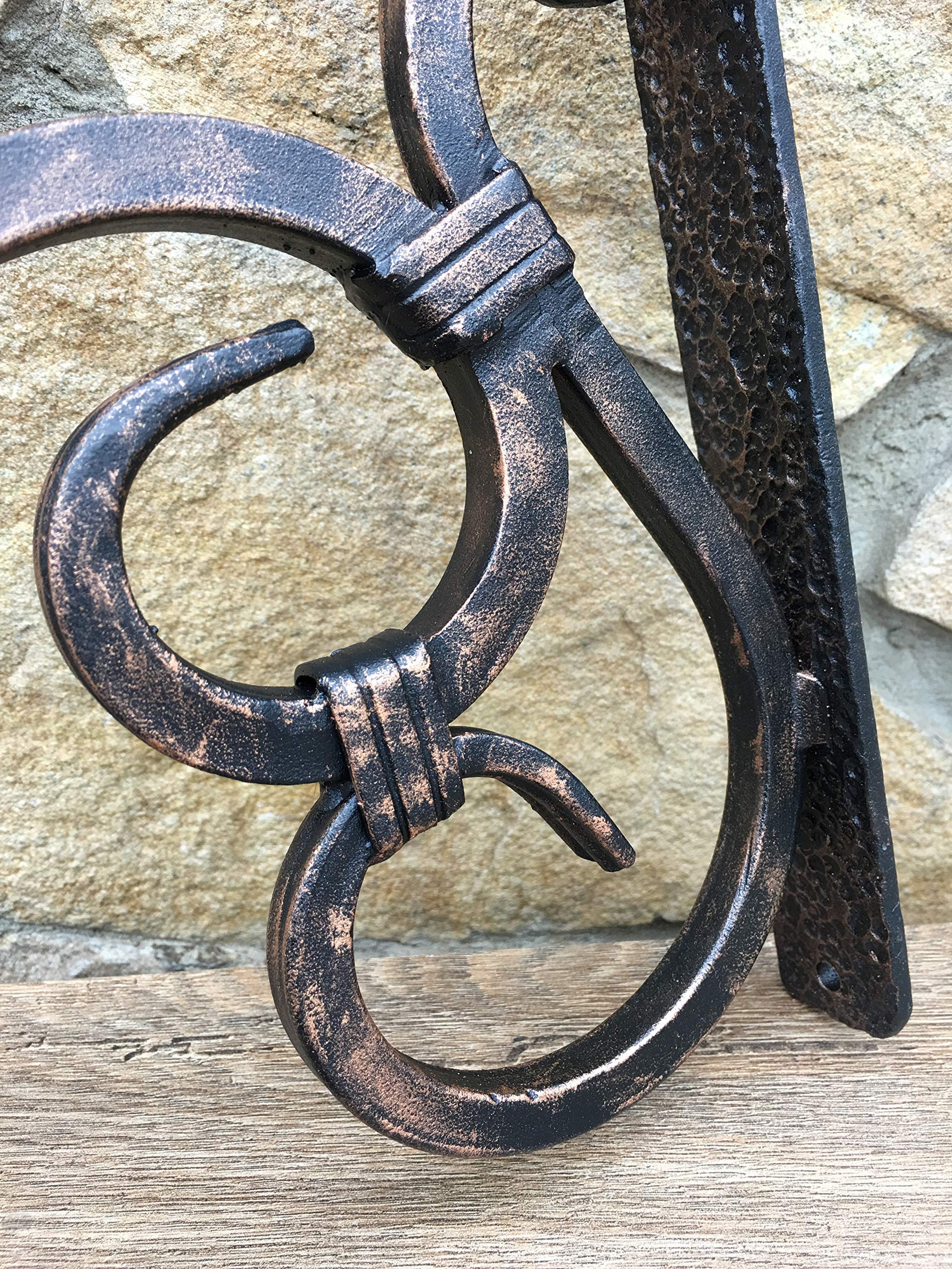 Rustic Iron Plant Hook - Elegant Anniversary Gift for Her - Wall Mounted Plant Hanger for Indoor/Outdoor Flower Pots - Perfect for Home Decor, Garden, Balcony & Patio