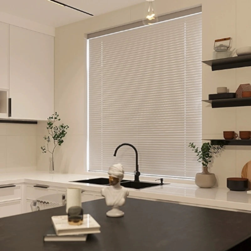 1 Inch Cordless Venetian Mini Blinds - Light Filtering Window Shades for Home & Office | Easy Installation, Child-Safe Design | Perfect for Bedrooms, Living Rooms & Kitchens