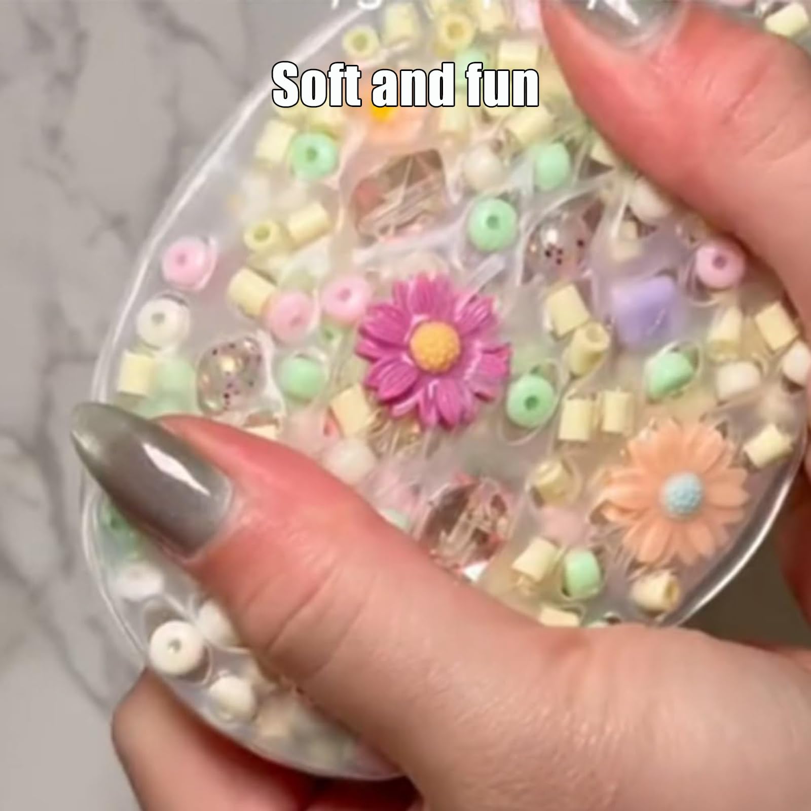 2Pcs Floral Fidget Pads for Skin Picking Relief - Sensory Fidget Toys for Anxiety, Stress & Trichotillomania - Helps Stop Nail Biting & Hair Pulling - Perfect for ADHD, OCD & Stress Relief at Home, Office or School