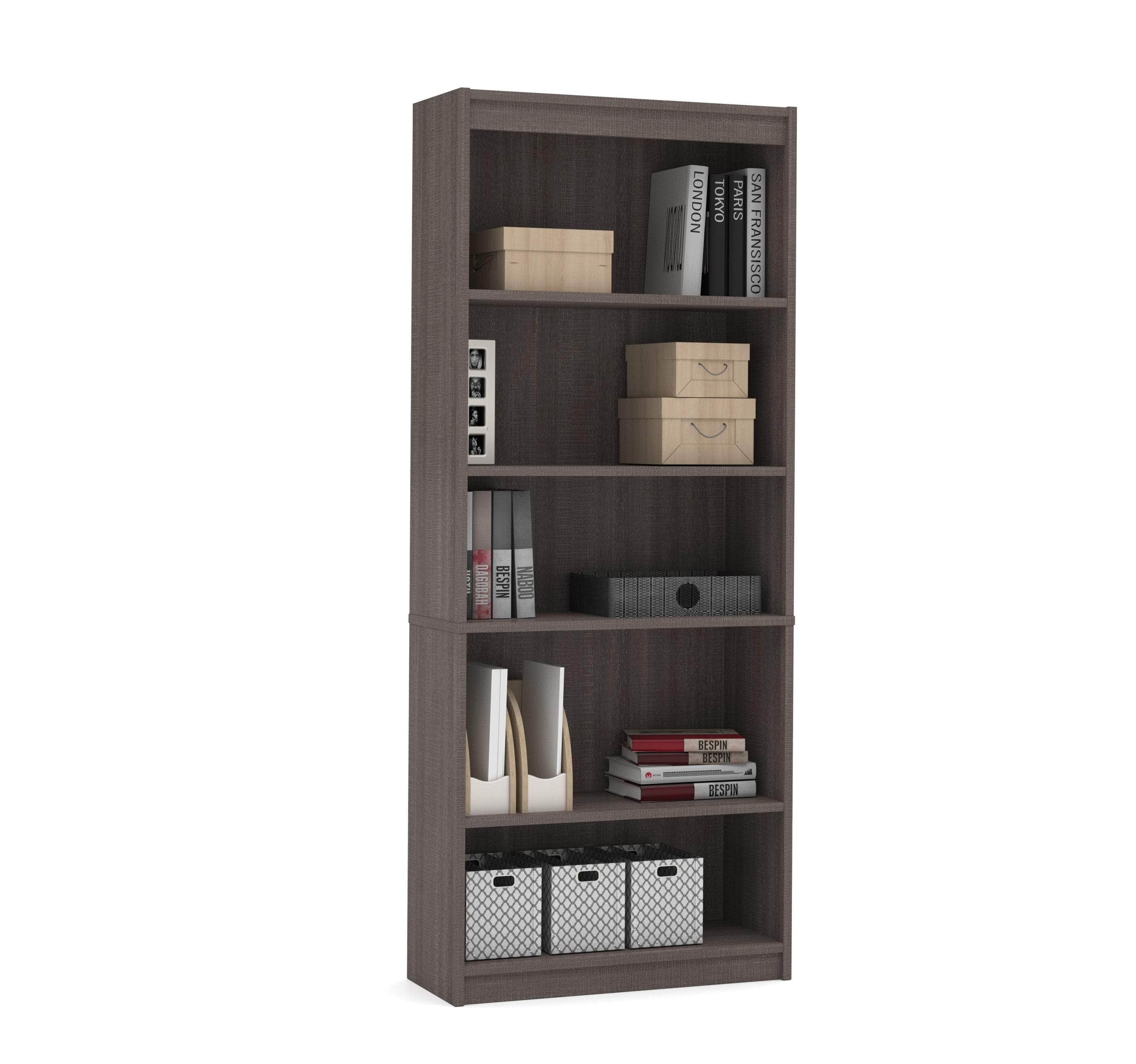 Universal 30W Standard Bookcase - 2 Color Options for Home Office, Living Room & Bedroom Storage