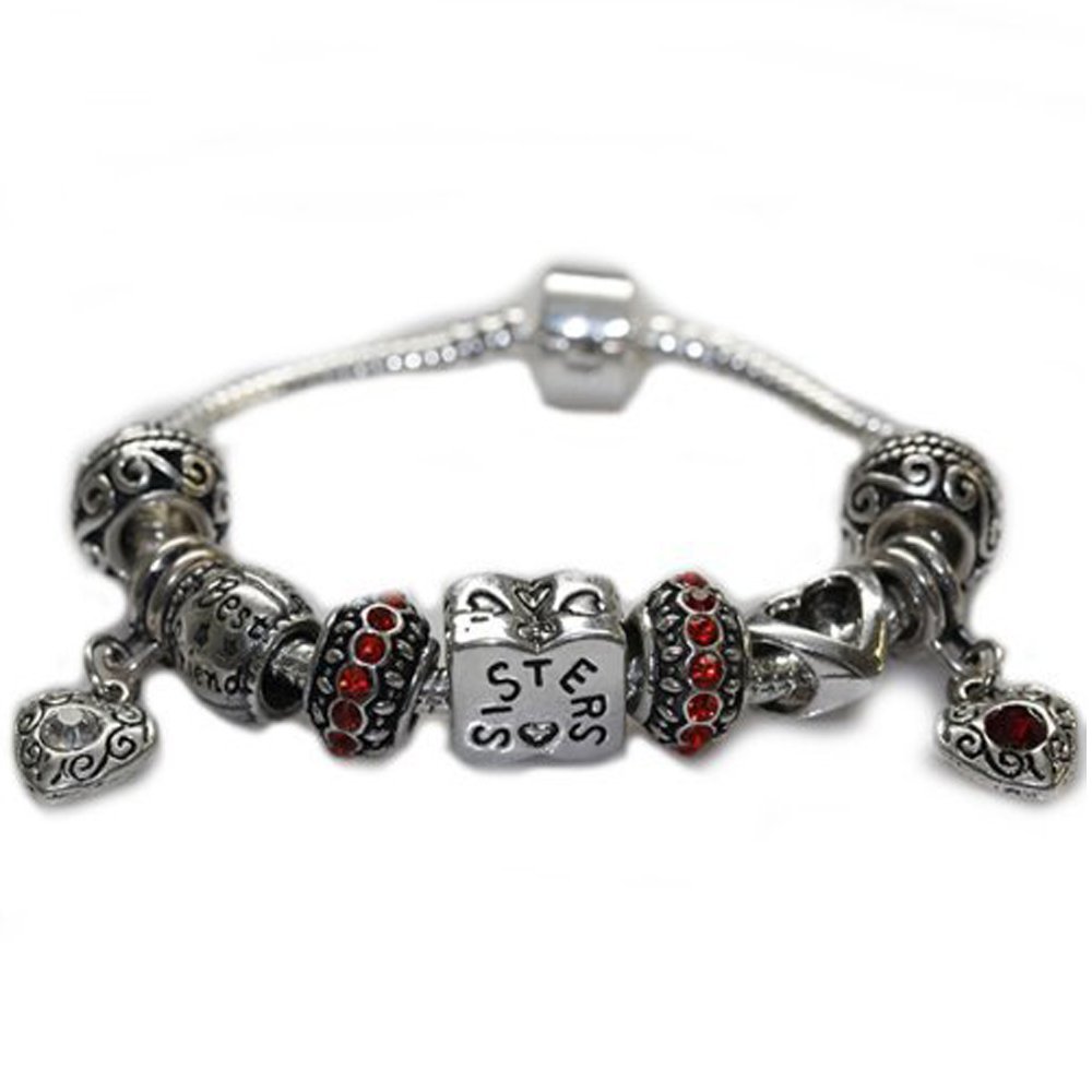 Best Friends Sisters Charm Bracelet - Sparkling & Stylish Jewelry for Women | Perfect Gift for Sisterhood, Birthdays & Anniversaries