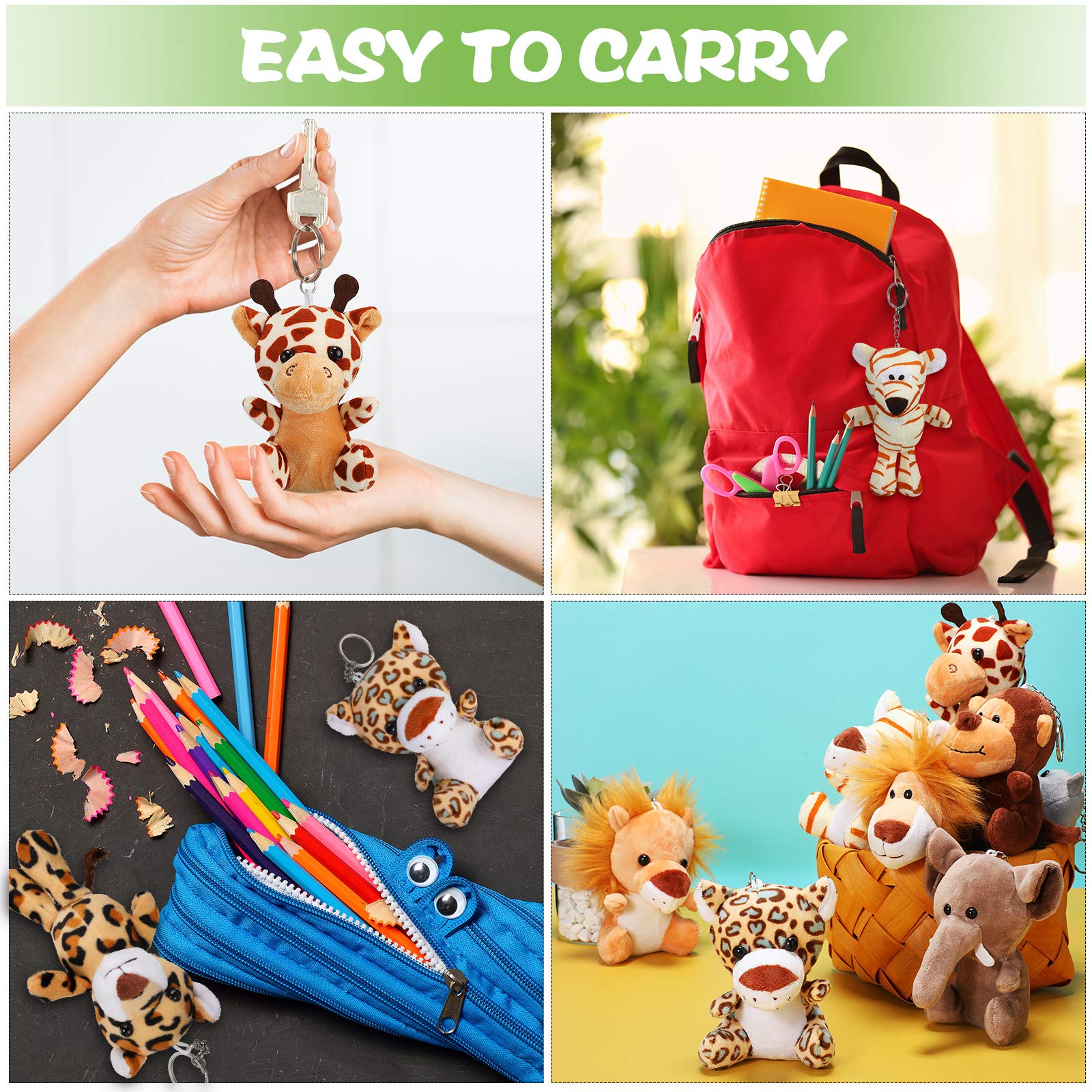 Sumind 12-Piece Mini Stuffed Forest Animals Plush Set - 4.8