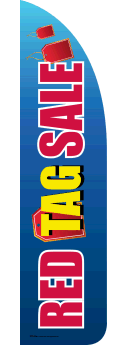 Red Tag Sale Sidewalk Feather Flag Banner - Outdoor Advertising & Store Promotion (Flag Only) - Perfect for Retail Sales, Grand Openings & Events