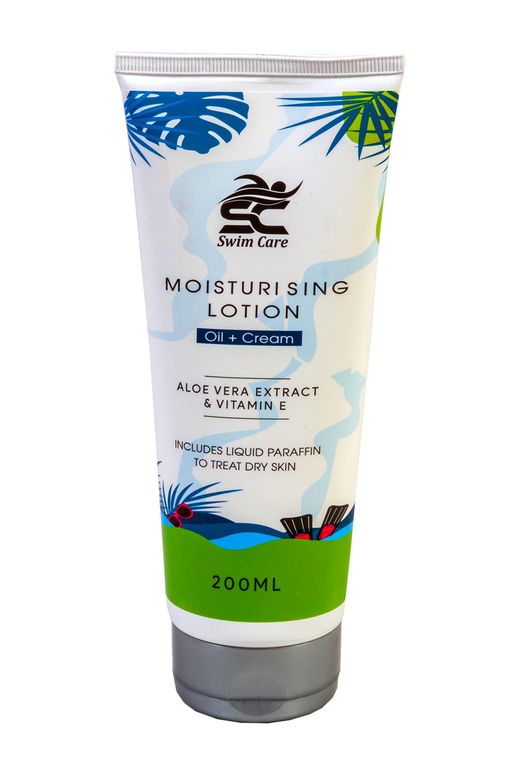 SWIMCARE Deep Hydrating Body Lotion for Dry Skin - 200ml Moisturizer with Shea Butter & Vitamin E | Post-Swim, Shower & Daily Skin Care