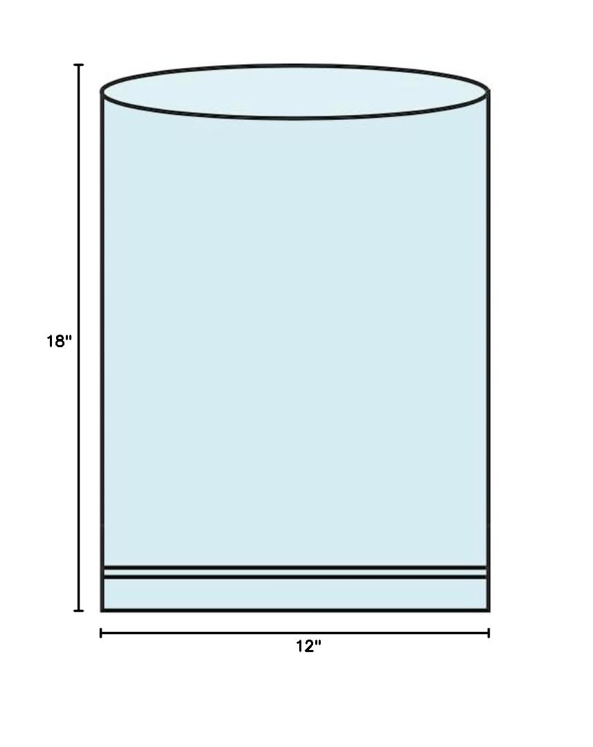 FPI 8x4x18 Inch Clear Heavy Duty Poly Bags - 2 Mil Thick Plastic Storage Bags - Pack of 100 - Perfect for Shipping, Packaging, and Organizing Small Items