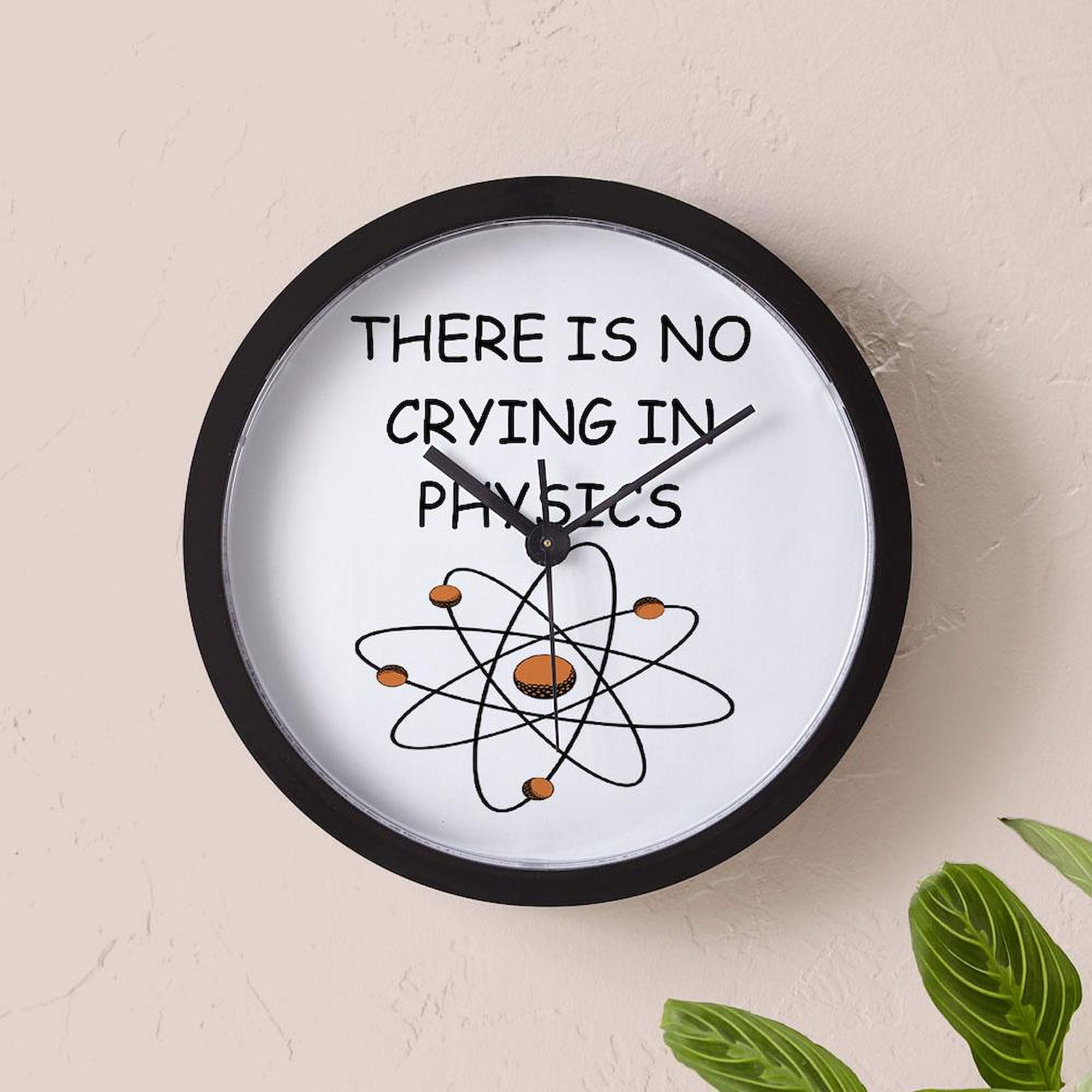 Physics Joke 10 Inch Wall Clock - Funny Science Decor for Living Room, Kitchen, or Office | Perfect Gift for Teachers & Nerds