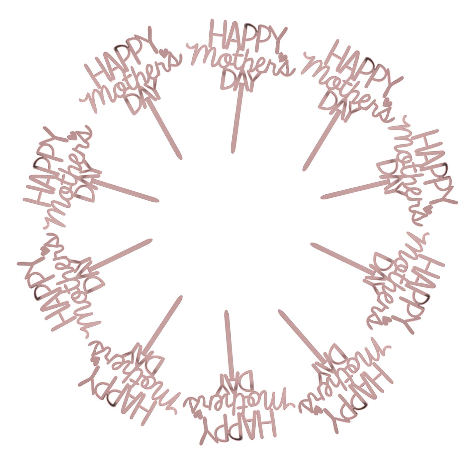 10pcs Cake Decorating Picks - Mother's Day Cake Toppers, Fruit Picks, Cupcake Toppers for Birthday Parties, Baby Showers & Wedding Celebrations - Perfect for DIY Cake Decorating and Festive Dessert Displays