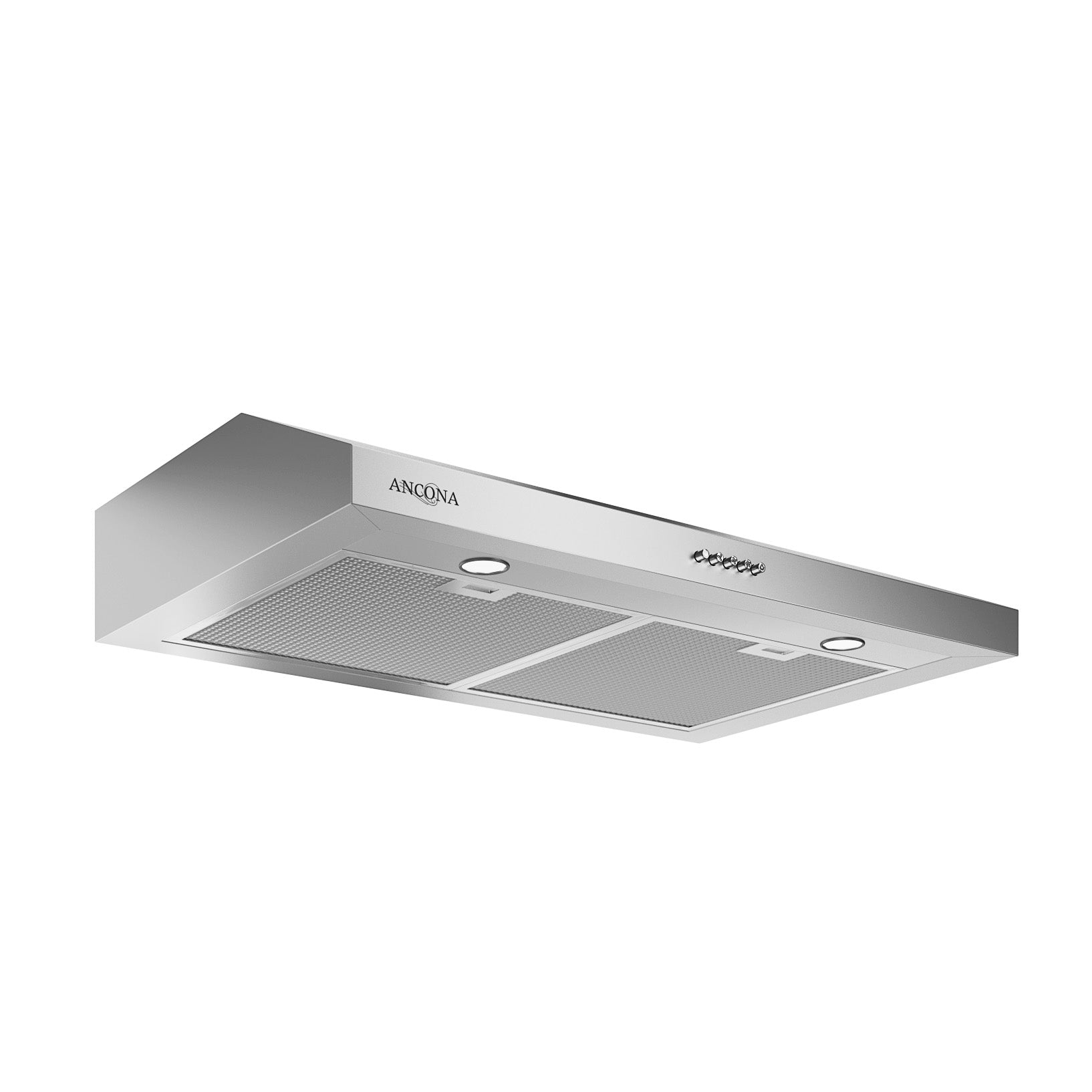 30 Inch Slim Stainless Steel Under Cabinet Range Hood - Non-Vented, Modern Kitchen Exhaust Fan for Small Spaces & Apartments