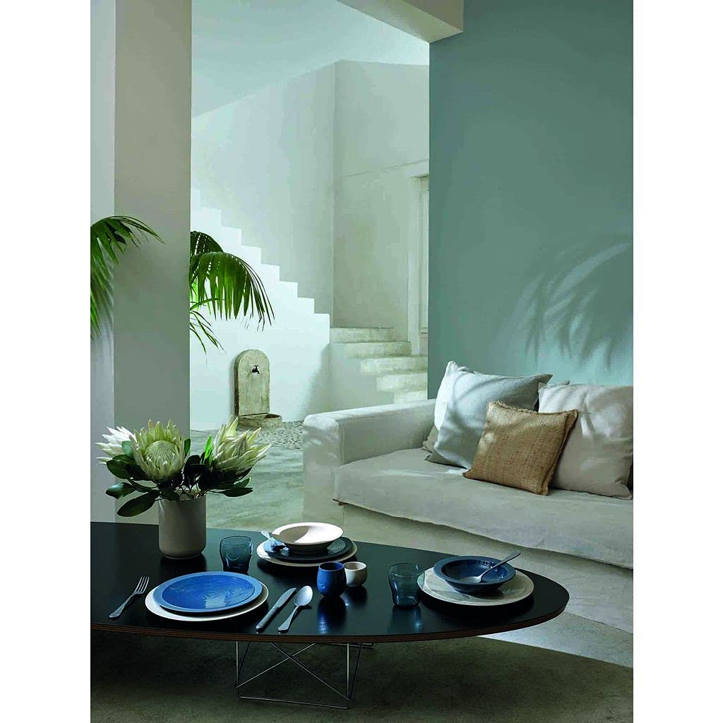 Bahia French Dinner Plate Set of 4 - Premium Stoneware Dish Set for Modern Kitchens | Microwave & Dishwasher Safe 26cm Ceramic Plates | Made in France - Bluestone | Perfect for Fine Dining, Dinner Parties & Everyday Use