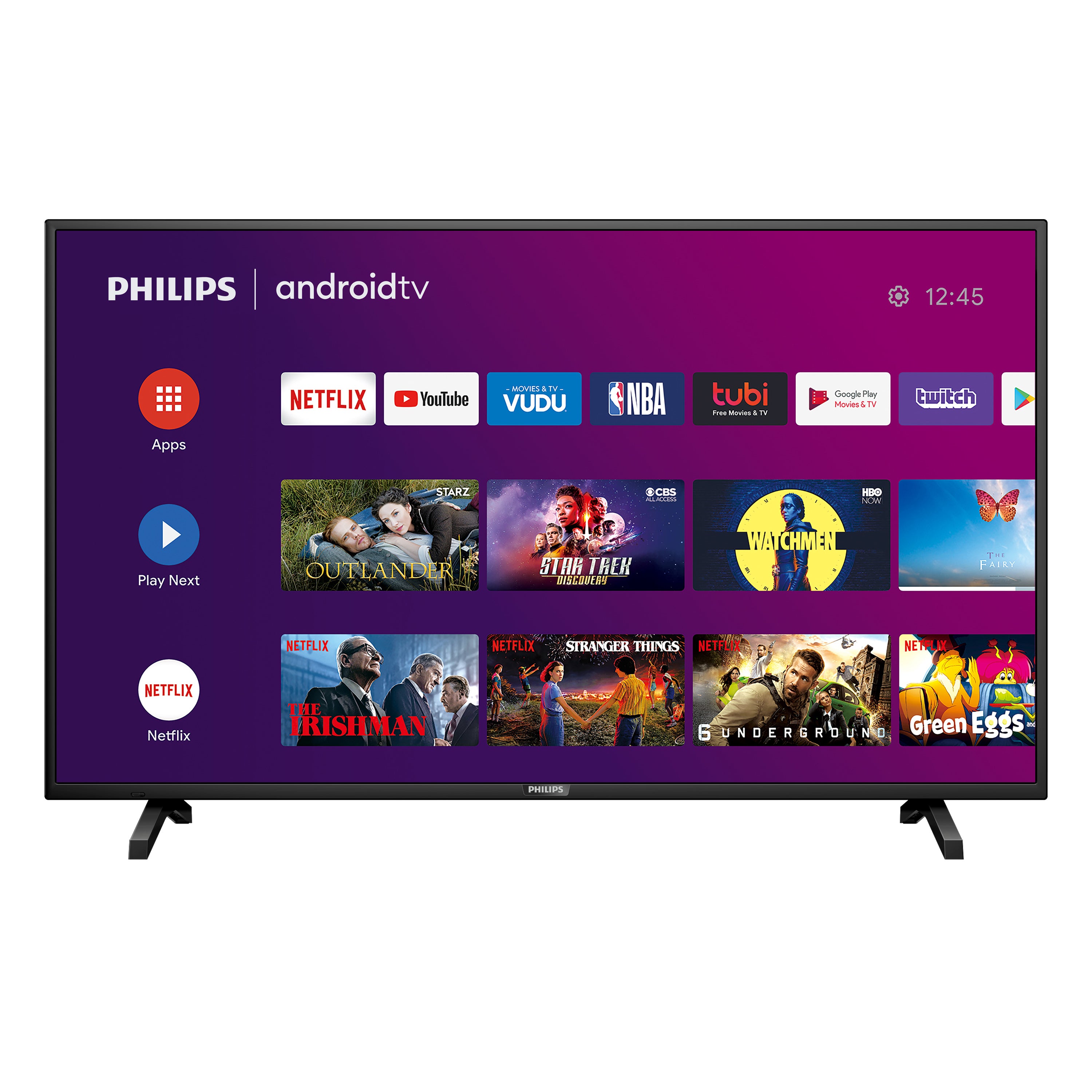 Philips 43 Inch 4K Ultra HD Smart Android LED TV with Google Assistant (43PFL5604/F7) - Perfect for Streaming, Gaming & Home Entertainment