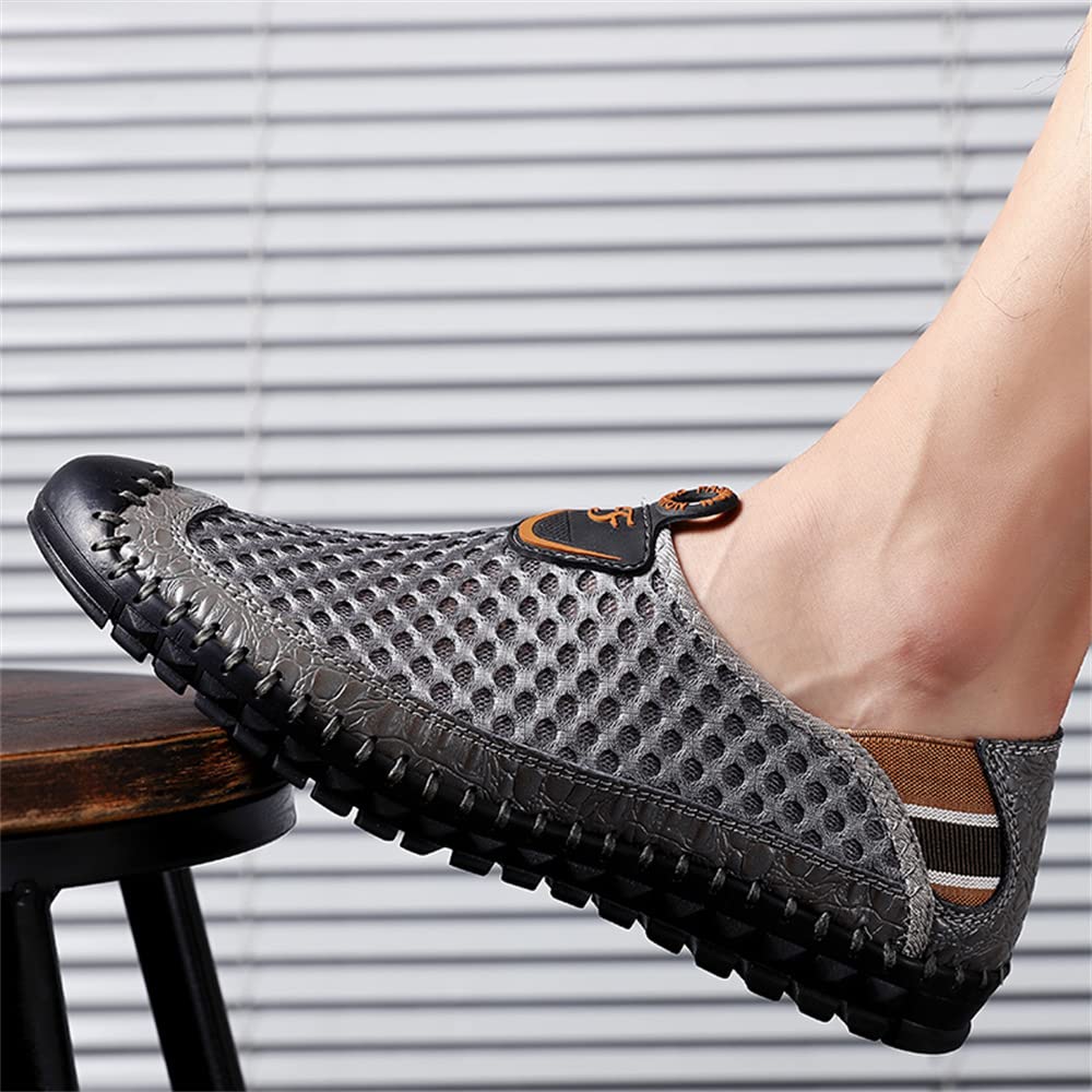 **Men's Water Shoes - Quick-Dry Mesh Slip-On Loafers for Walking, Beach, Pool & Outdoor Activities**