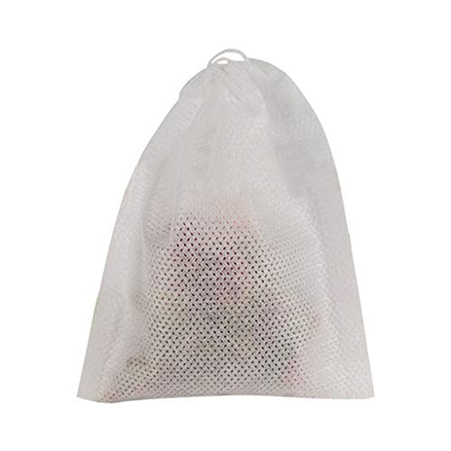 200 Pack Disposable Non-Woven Drawstring Bags - White Tea Filter Bags for Organizing, Baby Clothes Storage & Housekeeping | Reusable & Eco-Friendly (One Size) - Perfect for Travel, Laundry & Home Organization