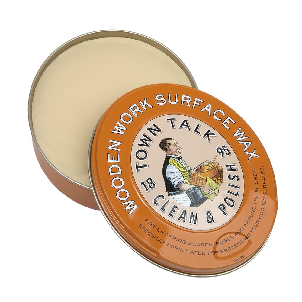 Town Talk Premium Wooden Work Surface Wax - Food Safe, Non-Toxic Cutting Board Conditioner for Kitchen Countertops & Butcher Blocks - Perfect for Restaurants, Home Chefs & Wooden Utensil Care