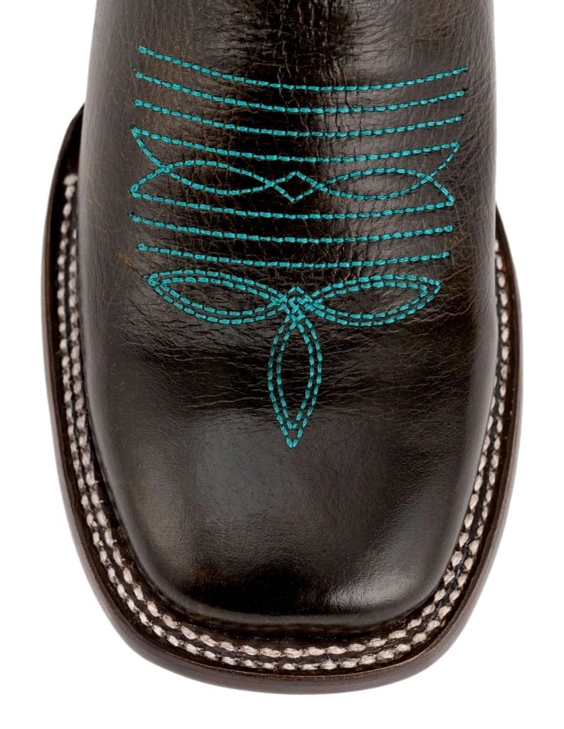 Women's Blaze Square Toe Boots Size 8.5 in Chocolate Brown - Stylish Ankle Booties for Fall Fashion, Casual Outfits & Winter Wear