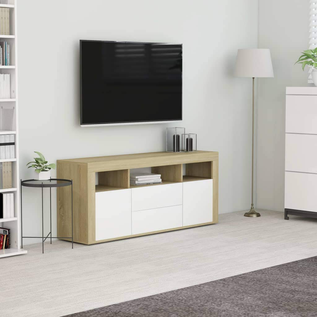 55 Inch TV Stand with Storage - Modern Entertainment Center Console for Living Room, Universal TV Media Stand with Drawers & Shelves, 47.2