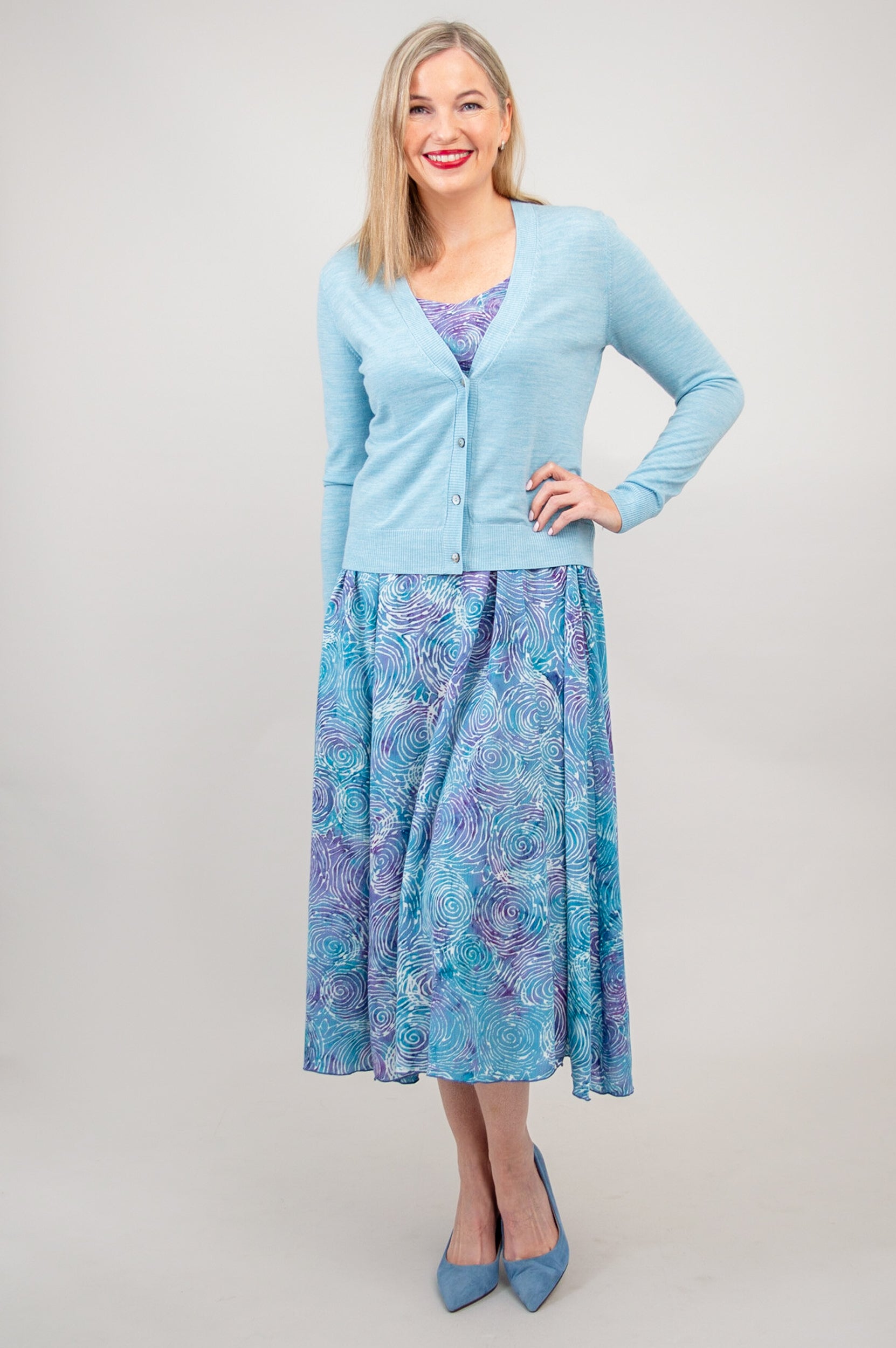 Camila Cardigan - Soft Beryl Green Merino Wool Sweater for Women | Cozy Fall & Winter Layering, Office & Casual Outfits