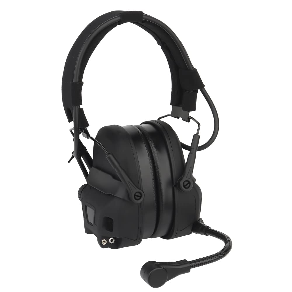 Tactical Headset for Hunting & Shooting - Noise Cancelling Headphones Compatible with OPS Core ARC & Wendy Helmets - 2-in-1 GEN 6 Head Mounted Communication System for Military, Airsoft & Outdoor Adventures