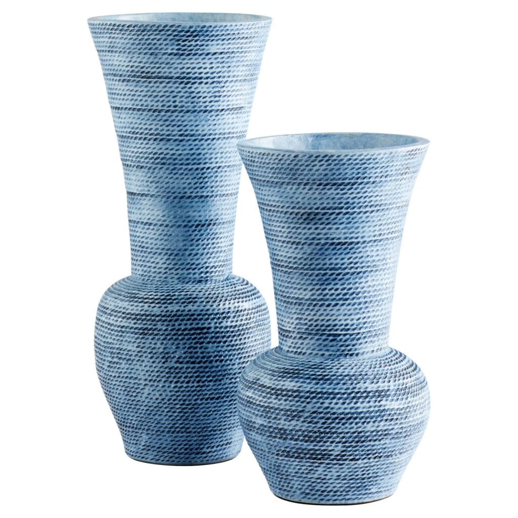 Cyan Design 11551 Hopewell Vase - Blue Ombre Small Ceramic Vase for Home Decor, Wedding Centerpiece, Tabletop Display & Gift Giving