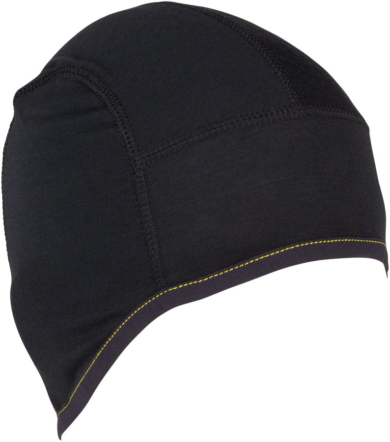 45NRTH 2023 Stavanger Lightweight Wool Cycling Cap - Black, Small/Medium - Warm Winter Bike Hat for Men & Women - Perfect for Cold Weather Cycling, Running & Outdoor Activities