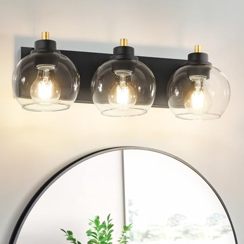 Black & Gold Clear Glass