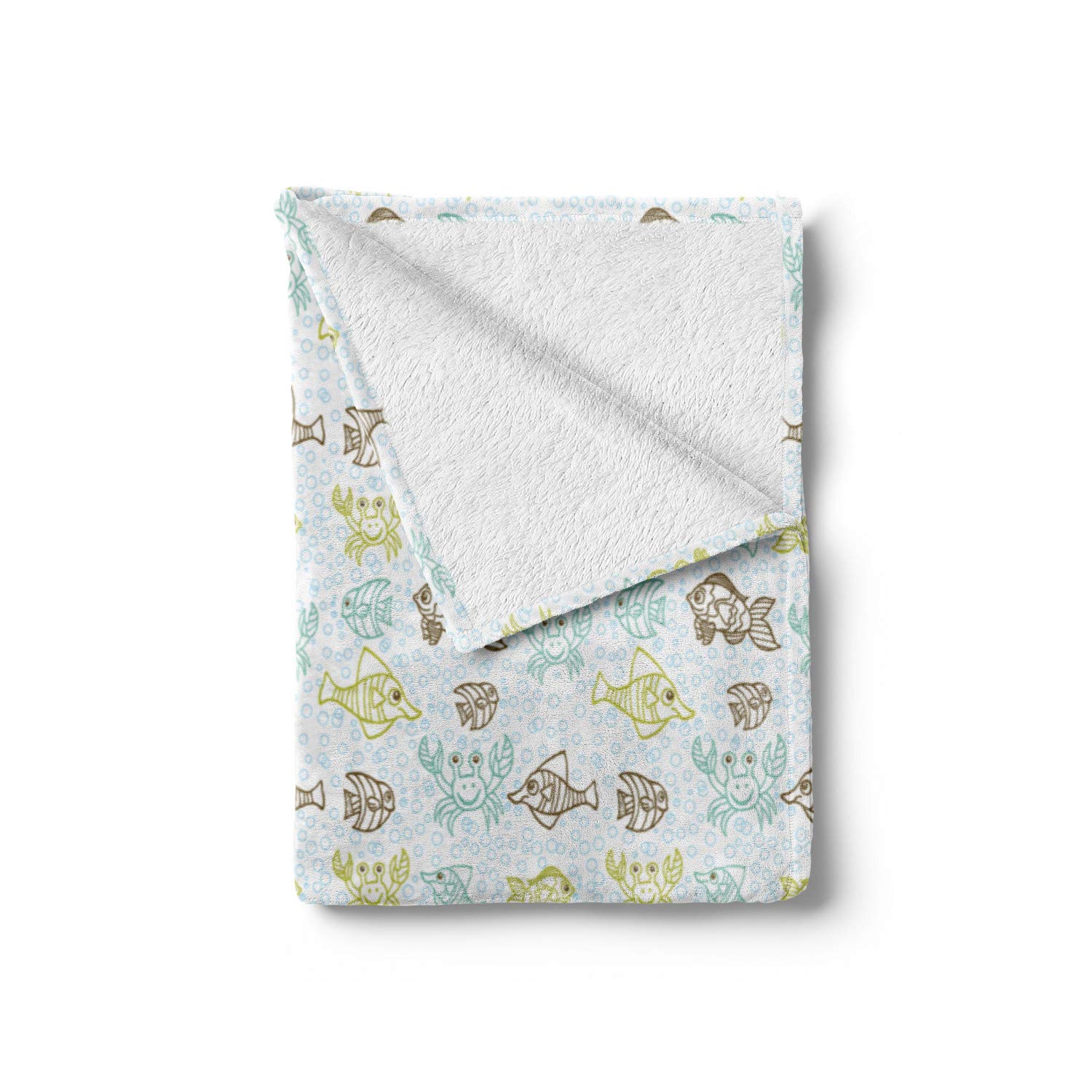 Ambesonne Fishes Fleece Throw Blanket - 70