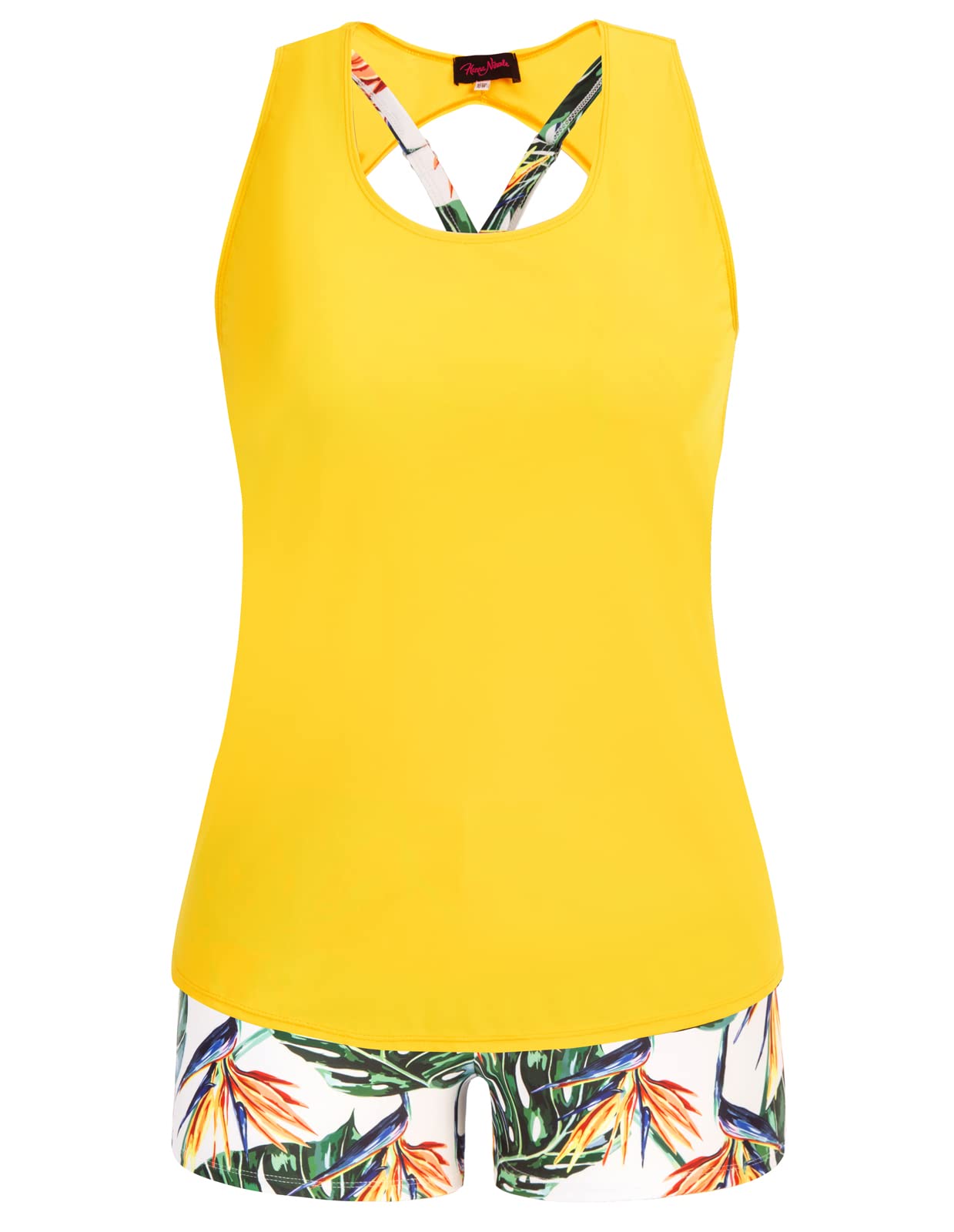 Plus Size Tummy Control Swimsuits for Women - 3 Piece Athletic Tankini Set by Hanna Nikole | High Waisted Swimwear for Beach, Pool & Vacation