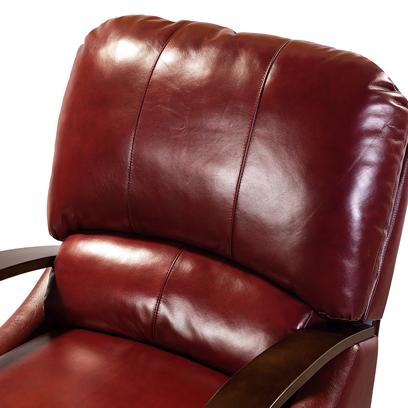 Melissa Genuine Leather Manual Recliner Chair - Handcrafted Full Grain Leather Living Room Recliner with Smooth Manual Mechanism, Perfect for Home Theater, Gaming, and Relaxation