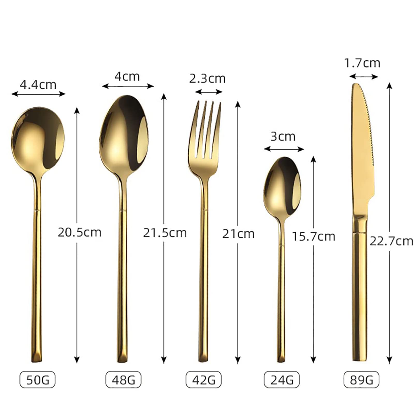 30-Piece Gold Silverware Set - 18/10 Stainless Steel Flatware Cutlery Set for 6 People with Forks, Spoons & Knives | Elegant Kitchen & Dining Utensils for Home, Restaurant & Party | Dishwasher Safe & Durable Tableware for Everyday Use & Special Occasions