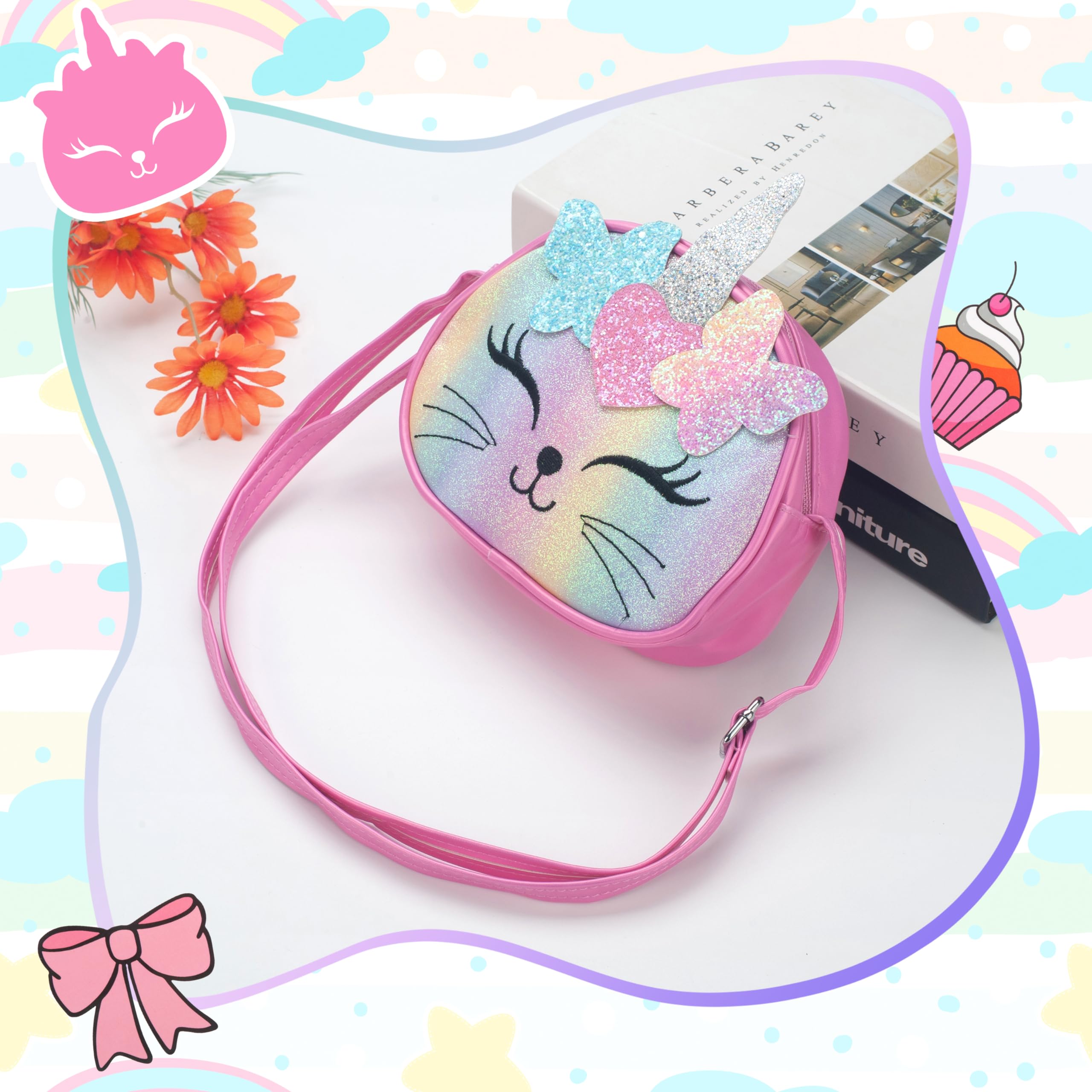 **Girls' Crossbody Purse - Cute Kids Handbag for School, Travel & Play - Perfect Christmas Gift for Little Girls**