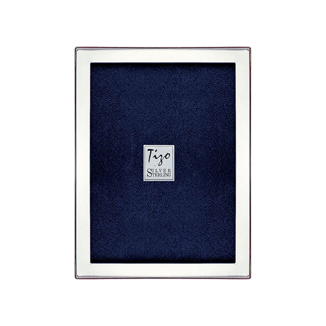 5x7 Sterling Silver Flat Plain Picture Frame - Elegant Photo Display for Home, Office & Gifts - Perfect for Weddings, Anniversaries & Family Memories