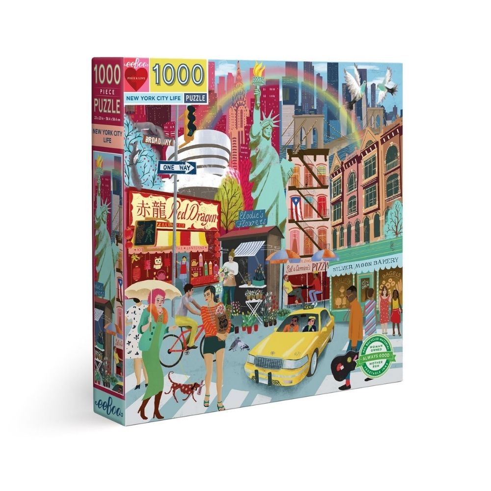 eeBoo 1000 Piece New York City Life Jigsaw Puzzle - Perfect for Family Game Night & Home Decor