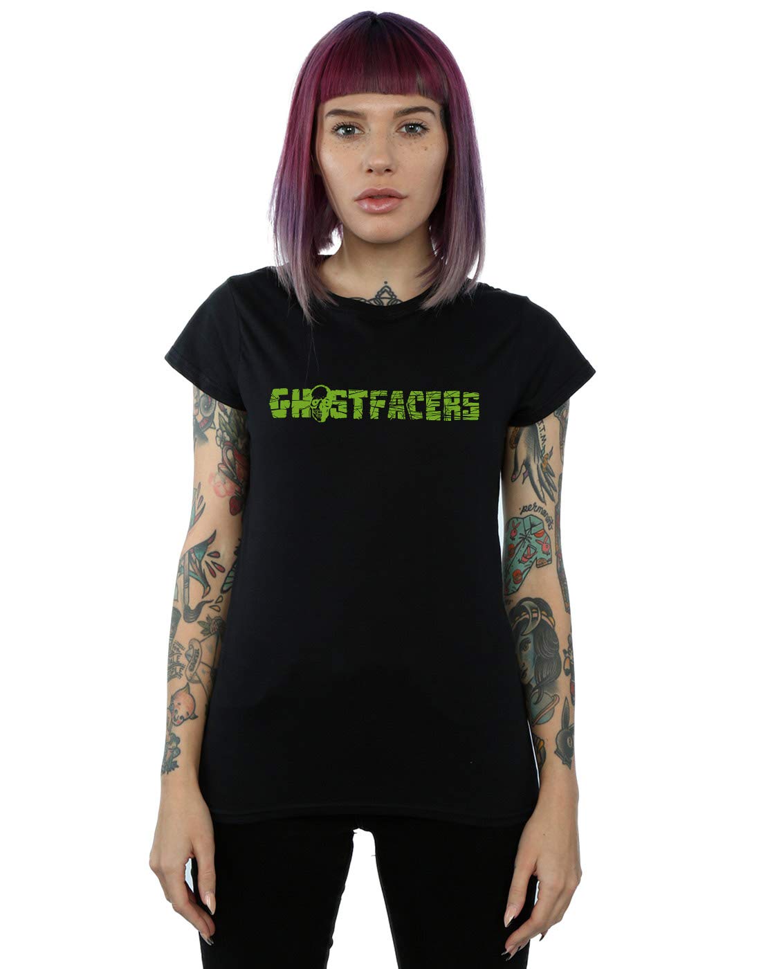 Supernatural Women's Ghostfacers Logo T-Shirt - Black XXL | TV Show Merchandise, Fan Gift, Casual Wear