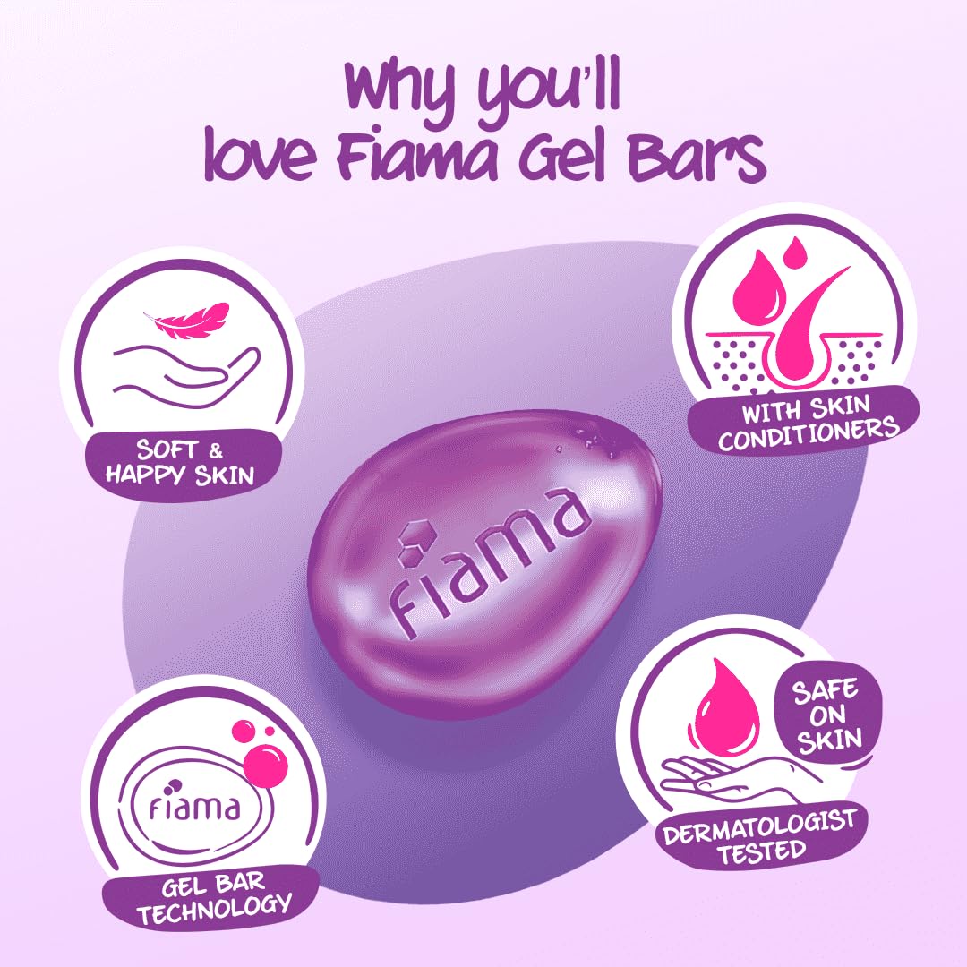 Fiama Gel Bar Celebration Pack - 5 Unique Scented Gel Bars (125g Each) | Buy 4 Get 1 Free | Perfect for Home Fragrance, Gifts & Party Decorations