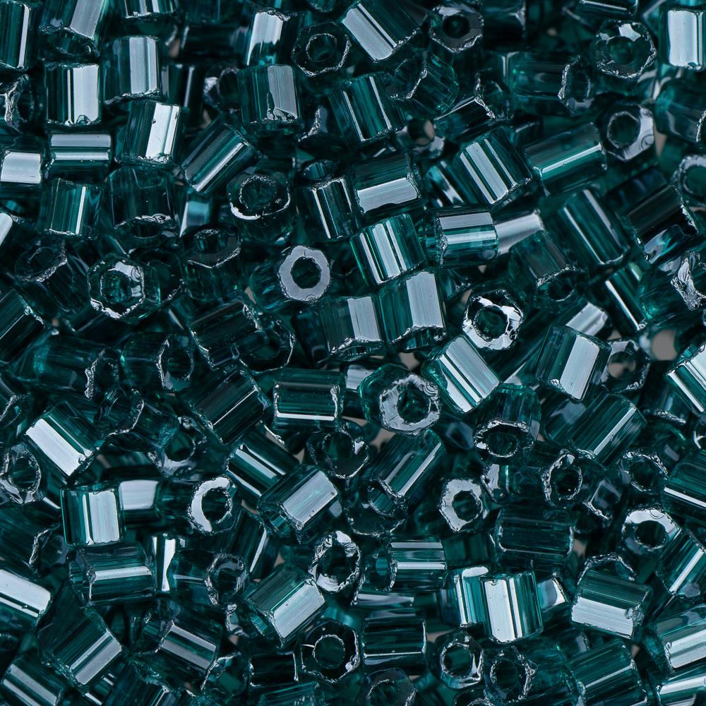 10/0 Czech 2 Cut Seed Beads in Luster Teal Green - 22g Pack for Jewelry Making, DIY Crafts, and Beading Projects