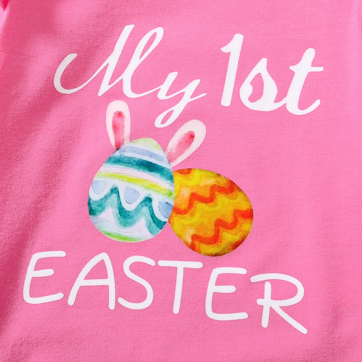 My 1st Easter Outfit for Baby Girls - Adorable Infant Easter Bell Bottom Romper Set | Perfect for Easter Photos, Church Services & Spring Celebrations